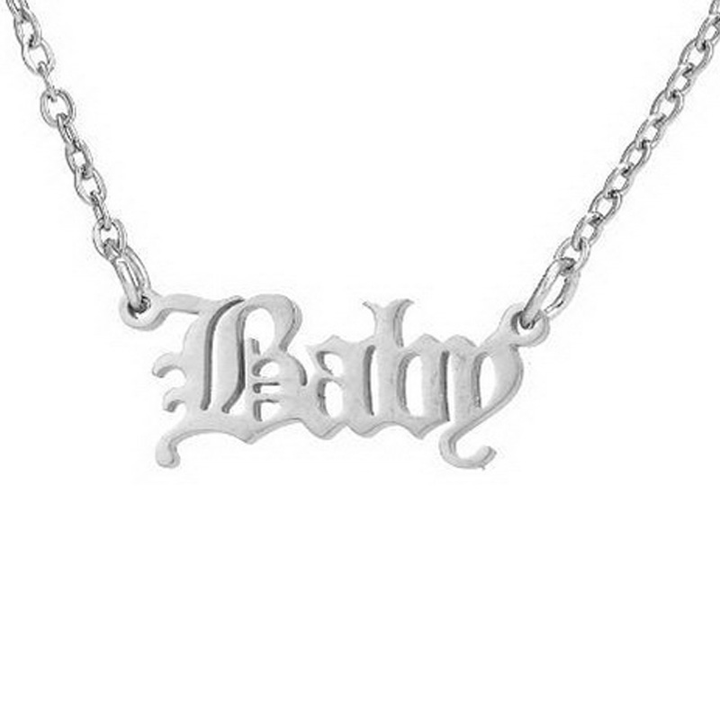 

Honey Angel Babygirl Princess Charm Necklace For Women Girl Stainless Steel Pendant Necklace Fashion Party Jewelry Collier Femme
