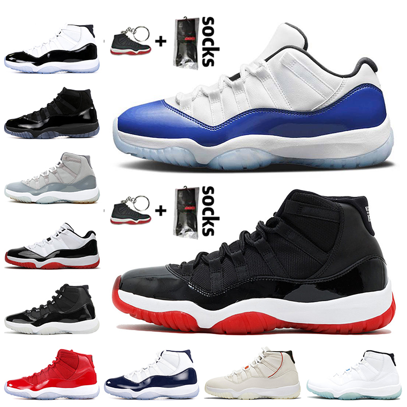 

Wholesale Top quality Low Concord Blue High Bred 11 Jumpman 11 11s basketball shoes Cool Grey 25th Anniversary trainers sneakers, #33 low white snakeskin36-47