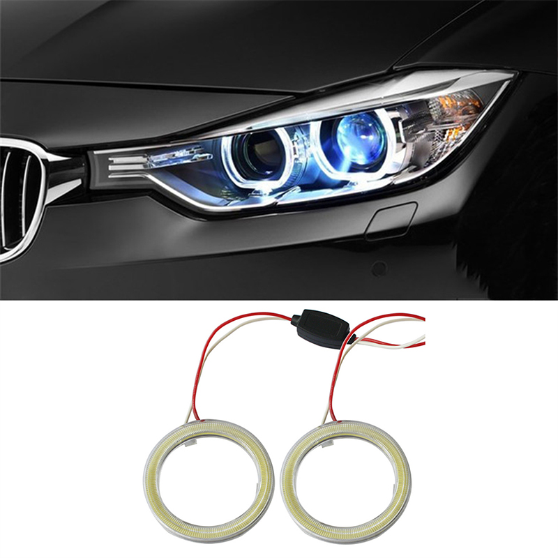 

YOLU 1Pair Daytime Running Light DRL Car Angel Eyes LED Halo Ring Headlights 60MM for E38 E39 E46 E60