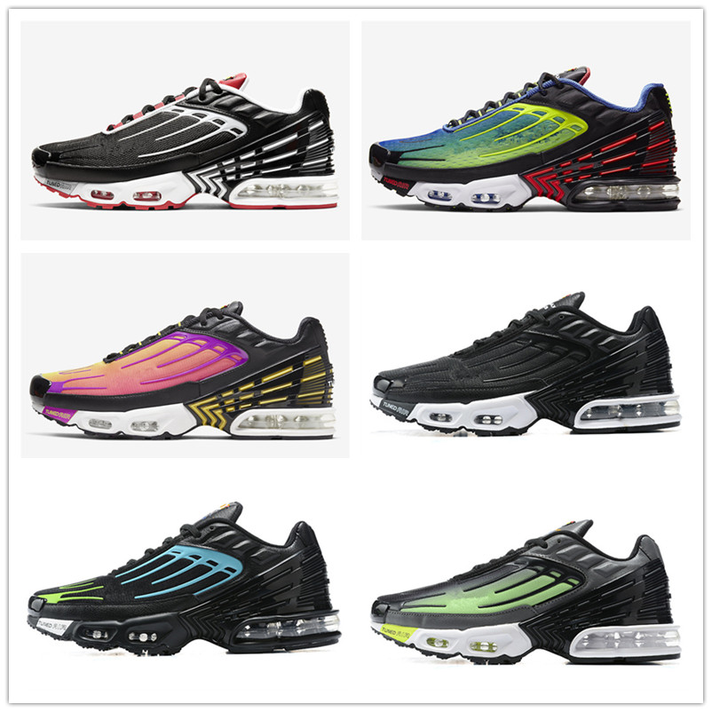 

2020 New arrivals TN PLUS 3 Metallic White Silver Triple Black Men Running Shoes Tn Plus Trainer Sneaker Shoes Free Shipping, 11