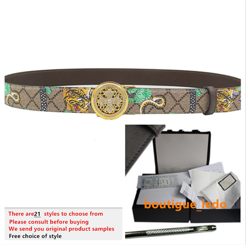 

Brand Fashion Belts Luxury Buttons Classic Tiger Letter Graphic Fashion Belts Men and Women Same Styles Fashion Belts 21 Styles Available, Original belt