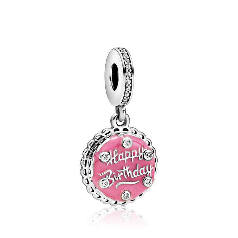 

Happy birthday gift pendant charm diy bead jewelry bangle adapting pandora bracelet & necklace accessories charms for women