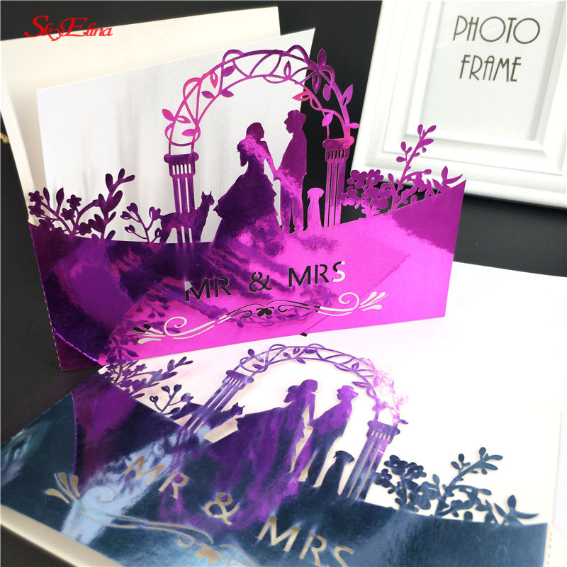 

30pcs Wedding Invitations Card Elegant Wedding Name Cards Invitation Card Favor Party Supplies 12*18cm 6zsh070