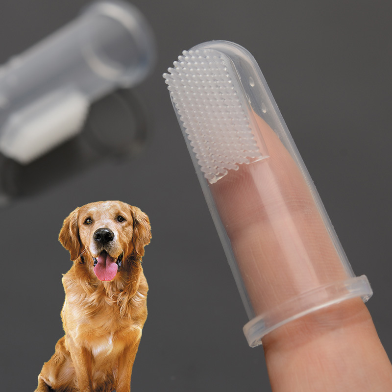 

Dog Cat Cleaning Finger Toothbrush Pet Finger Toothbrush Puppy Dog Pet Tooth Cleaning Brush Bad Breath Tartar Dog Teeth Brush, As picture show