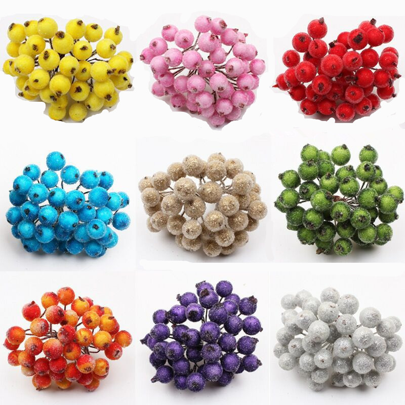 

Christmas flower red berries fake fruits Wedding decoration Flores artificiales fake flower diy craft Artificial, Blue