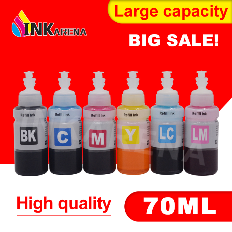 

70ml Dye Based Refill Ink Kit for L800 L801 Cartridge T6731 T6732 T6733 T6734 T6735 T6736 Printer ink Cartridge 6 color