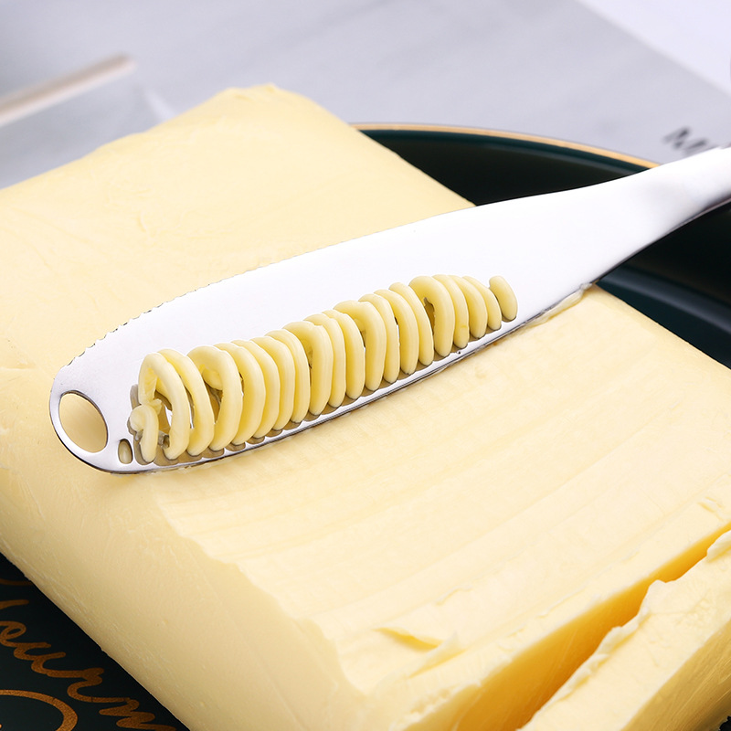 

430 Stainless Steel Cheese Butter Knife with Holes Butter Knife Bread Jam Cheese Flatware