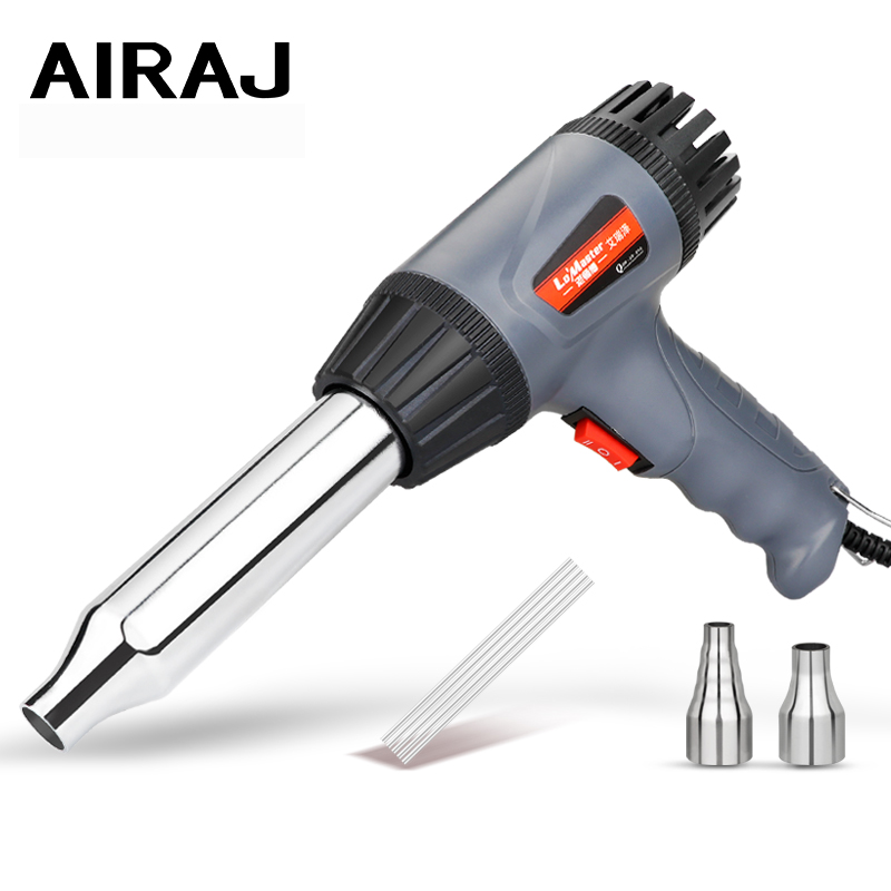 

AIRAJ Adjustable Temperature Heat Gun, Small Plastic Welding Torch, PPR PVC Welding Rod, Car Bumper Tool