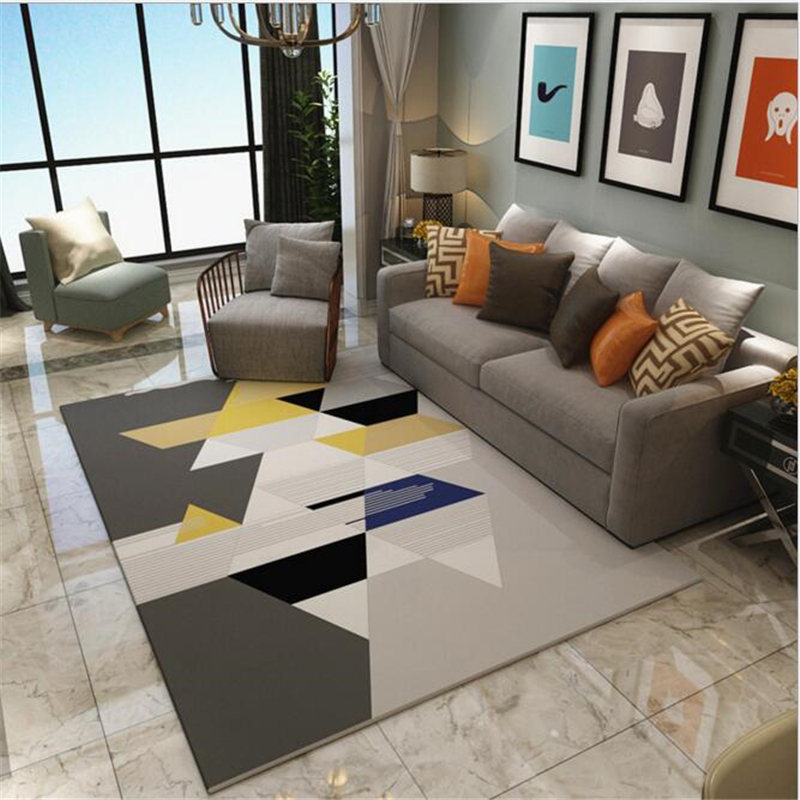 

Geometric Creative Carpet For living Room Bedroom Kid Room Delicate Thicker Large Rug For Kid Play Meeting Home Floor Mat