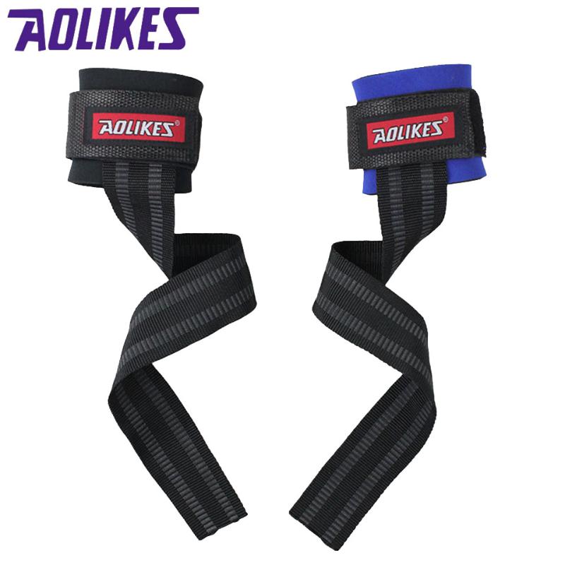

Aolikes 1Pcs Powerlifting Gym Sport Wristband Fitness Dumbbells Training Wrist Support Straps Wraps With Hand Power Bands, Blue