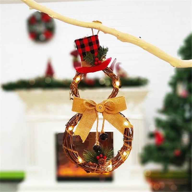 

Home Decoration Wreath Pendant LED Wreath Wall Hanging Christmas #3S20, Multicolor