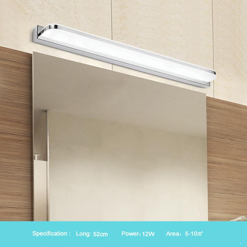 

9W/12W Modern Bathroom Light Stainless Steel LED Front Mirror Light Makeup Wall Lamp Vanity Lighting Fixtures Mirror Lamp