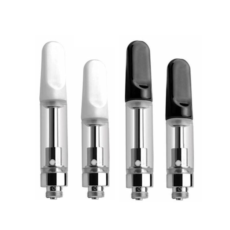 

New Design TH205 Ceramic Atomizer 510 Thread Cartridge Co2 Cartridge Vape Juice Ecig Vaporizer Empty 0.5ml Glass Smoking Tank Free DHL