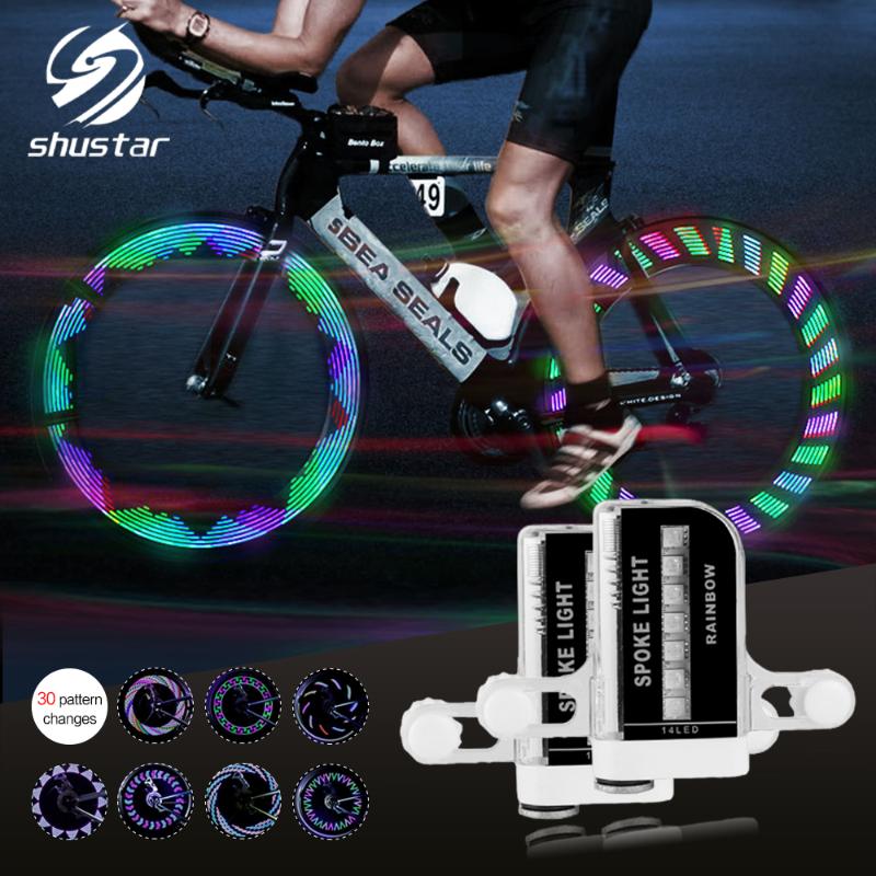 

Bike Lights 30 Pattern LED Bicycle Decorative Riding Cool Wheels Warning Light Spoke Mountain Accessories
