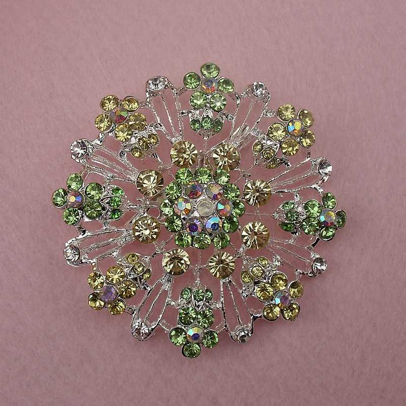 

Winter Trendy Multi Color Rhinestone Fashion Crystal Bridesmaid Silver Plated Wedding Flower Pin Brooch 2020 New Item NO.:BH7465