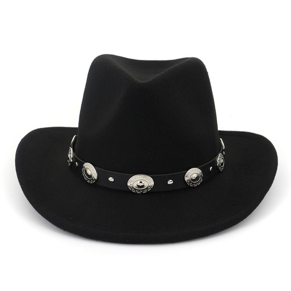 

Women Mens Wool Felt Hats Classical Gentleman Wide Brim Cowboy Fedora Hat for Floppy Cloche Top Jazz Caps
