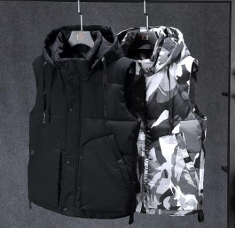 

Wholesale fashion new style men's winter cotton vest jacket middle-aged warm and thick large size waistcoat, Customize
