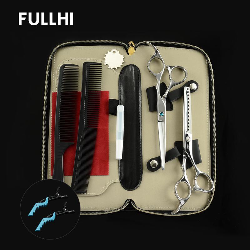 

6 in Hair Scissors of Hairdressers for Hair Salons Hairstyle Hairdressing Cutting Thinning Scissors Haircuts Case Razor Shears