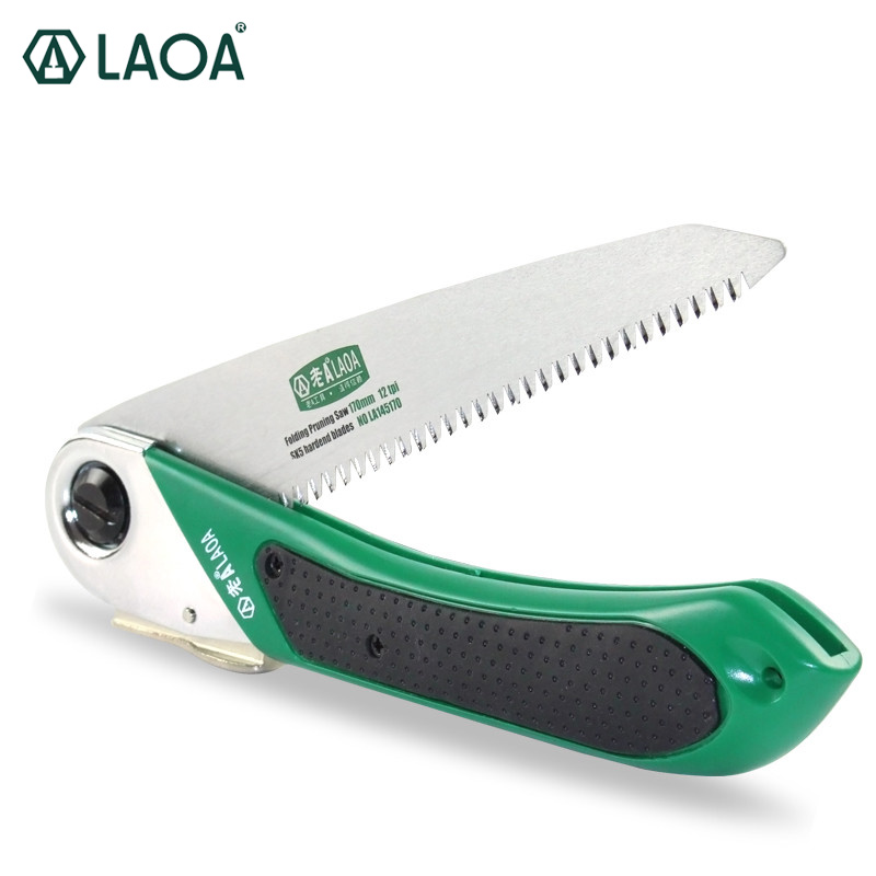 

LAOA Free Shipping SK5 Alloy Steel Portable Folding Saw with Plastic Case for Pruning and Gardening