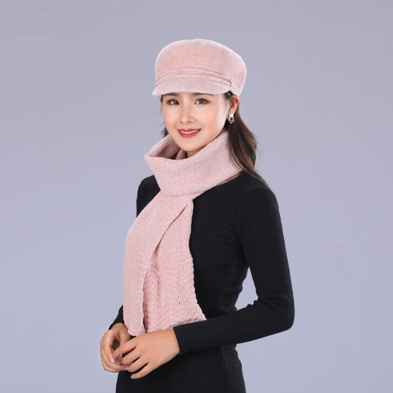 

Winter Hats for Women Knitted Beanie Hat Cap for Girls Brand Hat Scarf Warmer Balaclava Mask Knitted female, Black