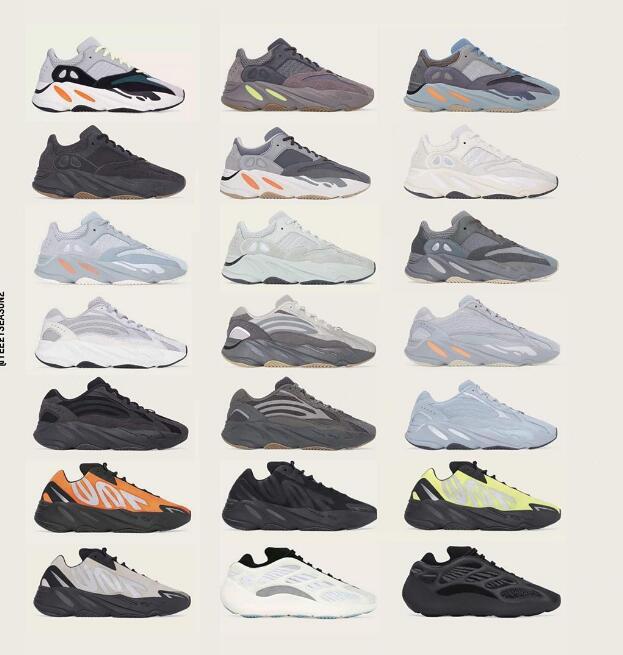 

2020 stock 700 v2 x Wave Runner New Kanye west relective v3 tie-dye Women Carbon Teal Static Sports Running Sneakers Men Shoes With Bo PQO7#, 14