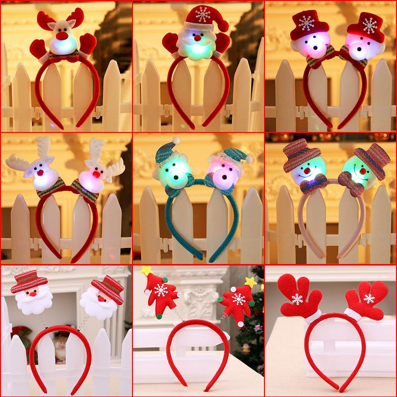 

Christmas toy Flashing Headband Light Hair Band LED Up Hairbands Holiday Decoration Party Accessory Funny