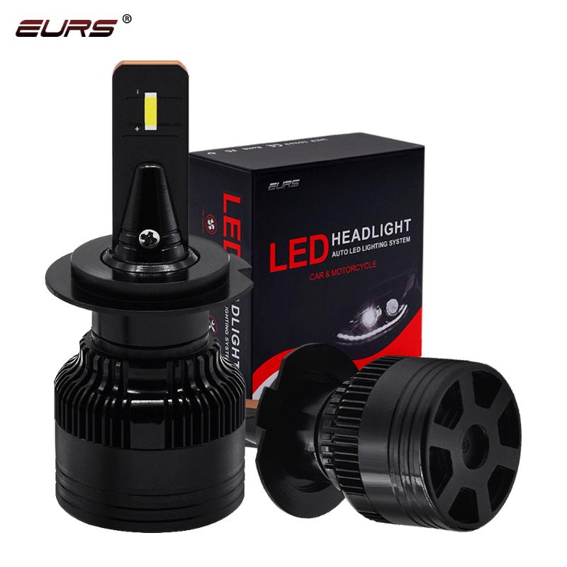 

EURS 2pcs H11 led H1 H4 H7 LED Canbus No Error Car Headlight lighting Bulbs 80W 6500k 9000lm 9005 9006 H8 Auto Fog Lights 12V