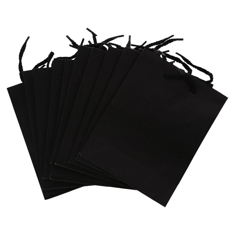 

10x Kraft paper bags paper bags gift Bag Black