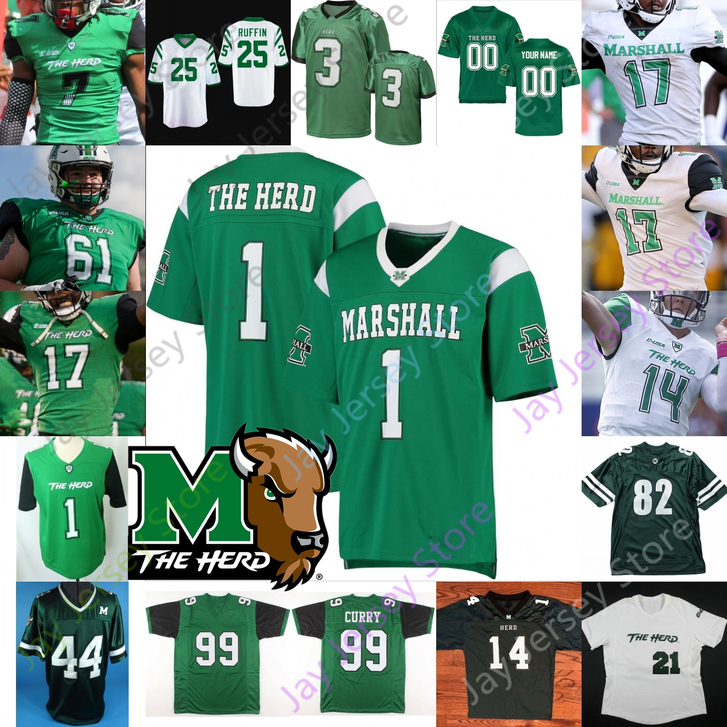 

Custom 2020 Marshall Thundering Herd Football Jersey NCAA College Randy Moss Ahmad Bradshaw Isaiah Green Brenden Knox Levias Willie Johnson, White iii