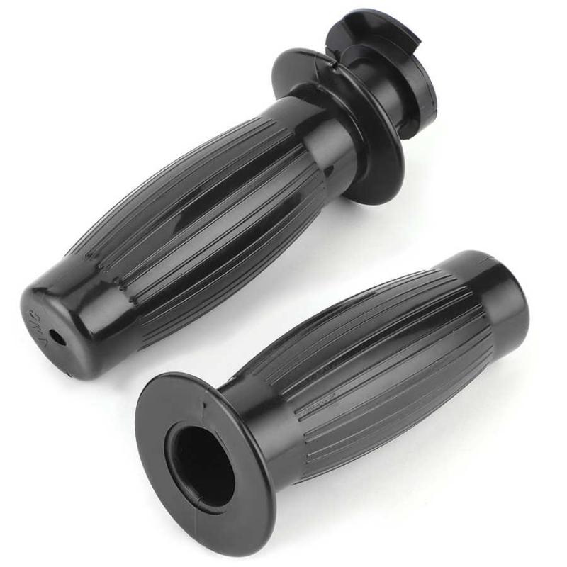 

2pcs 7/8in 22mm Motorcycle Hand Grip Retro Rubber Throttle Handlebar Non-Slip Handle Grip Universal Motorcycle Accessory