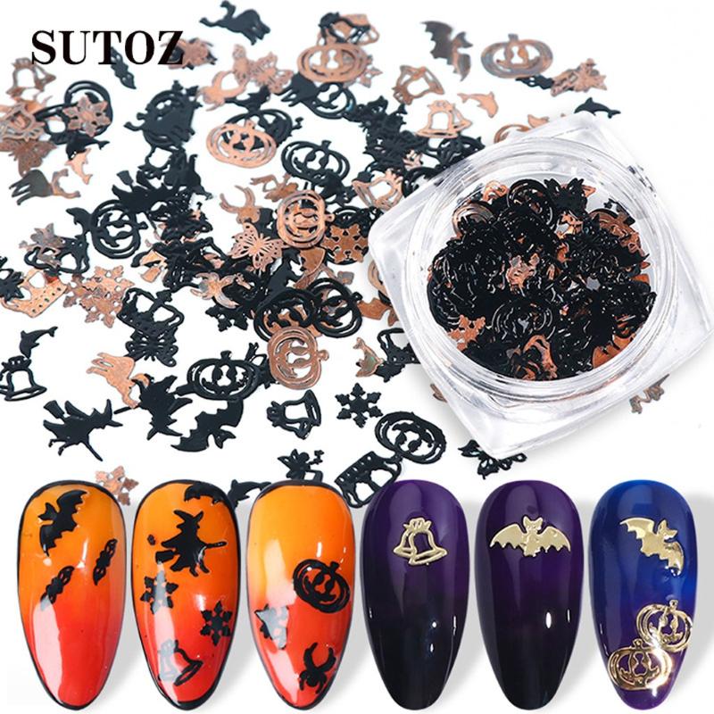 

1box Nail Art Stickers Women Fashion Nail Stick Halloween Dry Bat Pumpkin Stickers Decoration Tips Diy Manicure Tools