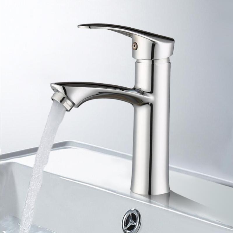 

European Style Brass Basin Faucet Bathroom Cold And Hot Water Mixing Faucet Single Handle Single Hole Wash Basin Tap