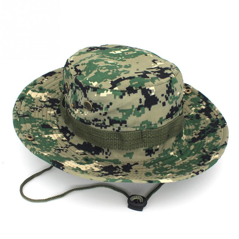 

Unisex Bucket Boonie Hat With String Camouflage Nepalese Cap Fisherman Hat Camouflage Jungle