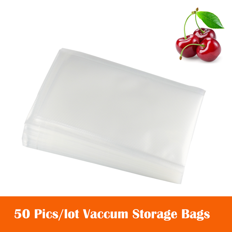 

AGASHE 50PCS/lot Vacuum sealer package bag for Vacuum sealing machine for Saving Storage Bag Kitchen Keep Fresh