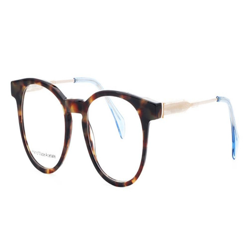 

MONGOTEN Retro Unisex Fashion Full Rim Acetate Round Frame Prescriptions Lens Eyewear Goggle Anti-fatigue Reading Eyeglasses