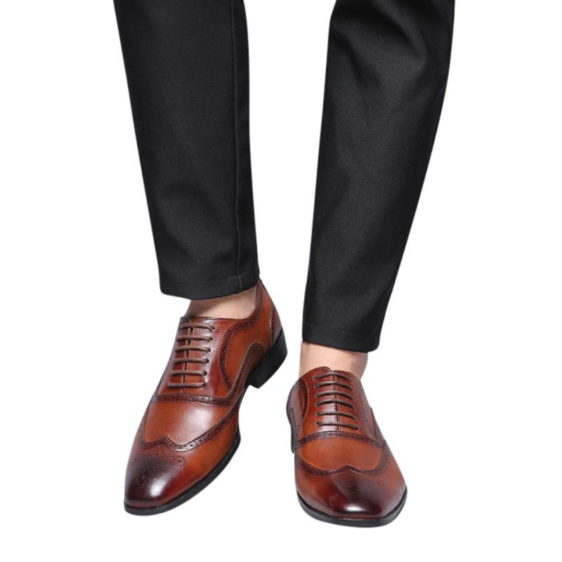 

Womail Fashion Business Dress Men Shoes New Classic Leather Men'S Suits Shoes Fashion Wedding Dress Men Oxfords Size 38-48, Bk