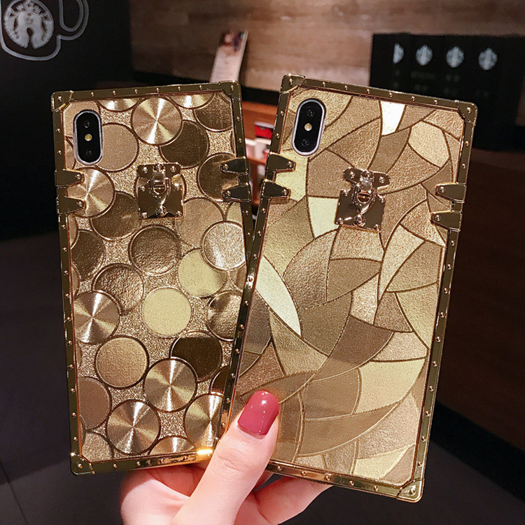 

Glitter Bling Electroplating Case NEW Fashion Square Premium Luxury Designer Phone Case For iPhone 11 PRO MAX XS XR 6S 7 8 Plus, Mix color / best selling color