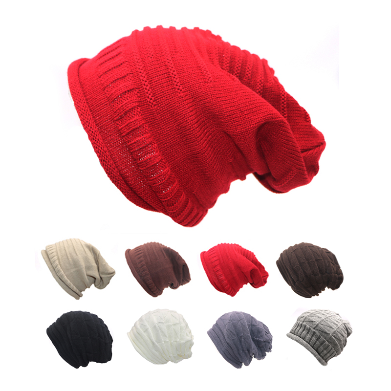 

Unisex Winter Knitted Beanies Cap Solid Color Female Fashion Casual Outdoor Ski Cap Soft Warm Hip Hop Skullies Beanies Slouchy, Style 11