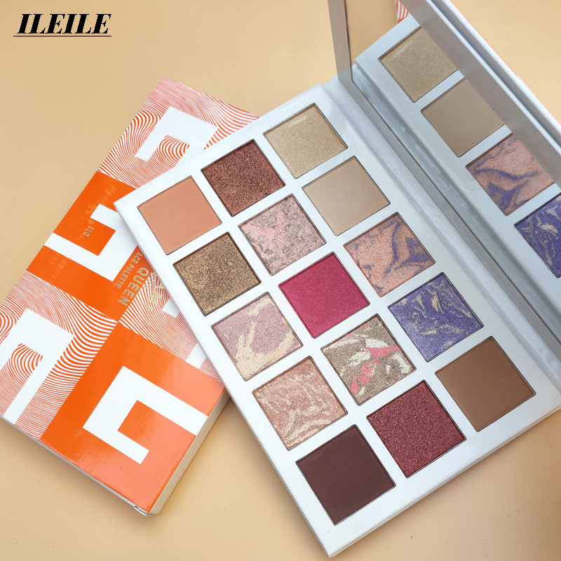 

Beauty Glazed 15 Color Pressed Matte Glitter Eyeshadow Palette Waterproof Long-lasting Glitter Shimmer Eyeshadow Pigments, 01