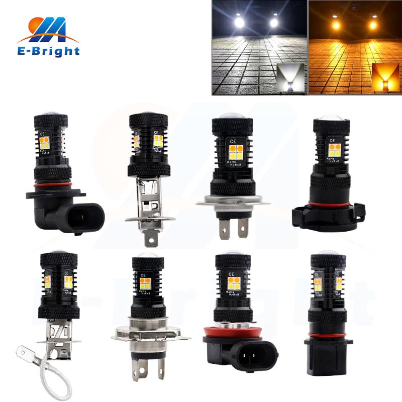 

4 PCS 12V 3030 16SMD White and Yellow Led Fog Light Bulbs 9005 9006 H4 H7 H11/H8 H3 H1 H16 P13W Car