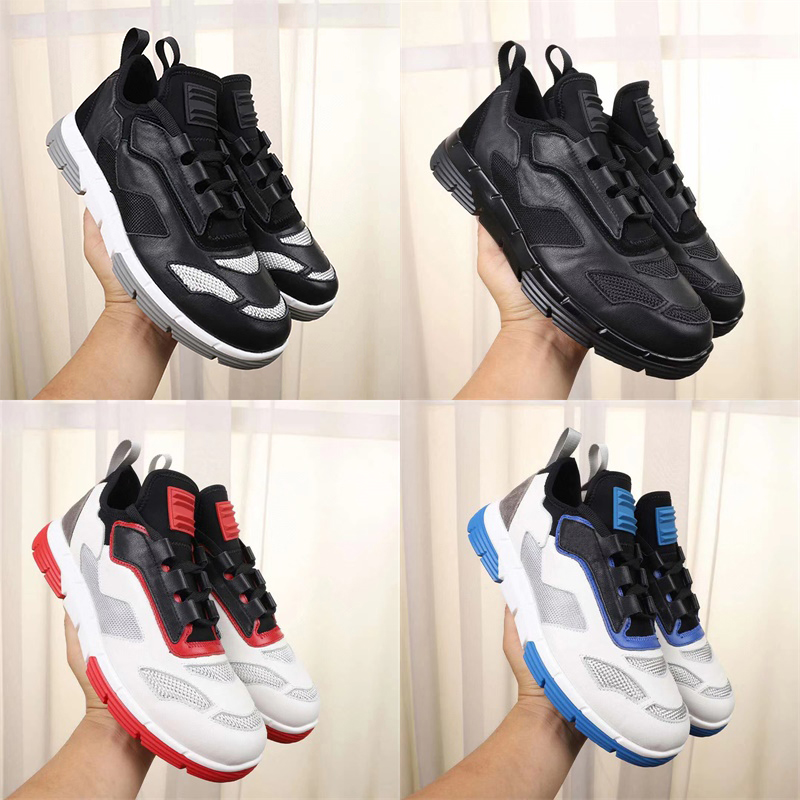 

Top Quality Men Cloudbust Sneakers Twist Technical Fabric Sneakers Fabric Leather Light EVA Rubber Sole Casual Shoes Lace-up Trainers, Black