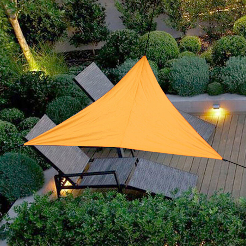 

3/4/5/6m Heavy Shade Sail Sun Canopy Cover Outdoor trilateral Garden Yard Awnings Waterproof Car Sunshade Cloth Summer, Orange 3x3x3m