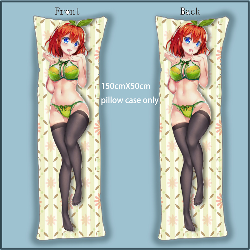 

Gotoubun No Hanayome Nakano Itsuki otaku Anime Dakimakura Body Pillow Case Cover, 105x40cm peachskin