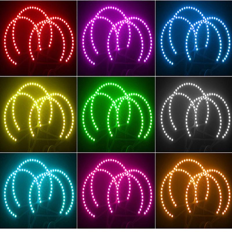 

RGB LED Angel Eyes For 3 5 Series E46 E36 E38 E39 Sedan/Wagon/Coupe Headlight Tuning DRL Multi-Colors Retrofit Accessory