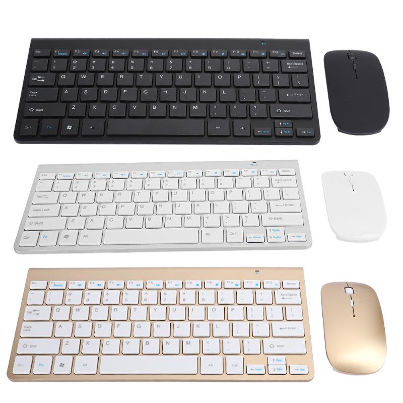 

Wireless Keyboard + Mouse Set Ultra-Thin Mute Mini Home Office Computer Accessories 2.4G