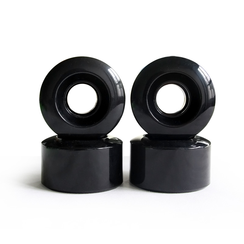 

New Arrival 78 Skateboard Wheels Pu 55*32mm Double Rocker Skateboard Parts Man 70% Springback Free Shipping, Black
