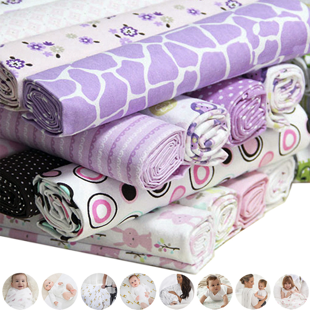 

Baby Blankets 4Pcs Multifunction Muslin diapers Cotton Swaddles Newborn Blankets Bath Gauze Infant Wrap Sleepsack Stroller Cover