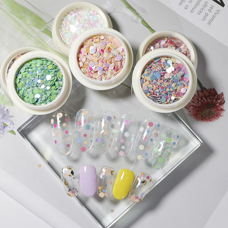 

Nail Sequins 1 Box Holographic Nail Art Glitter Flakes Mixed Colorful Mini Tips Paillette DIY Sequin Art Decoration
