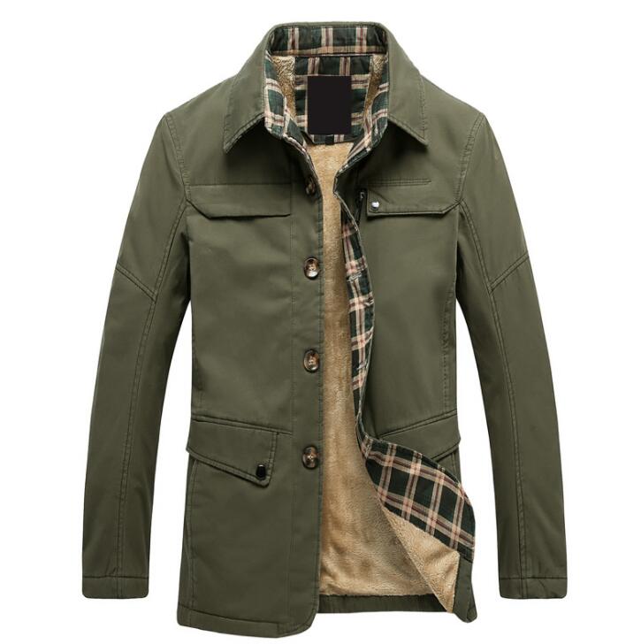 

Mens trench coats man long coat men clothes plus velvet thick slim fit overcoat casual plus velvet long sleeve 2020 new designer, Black