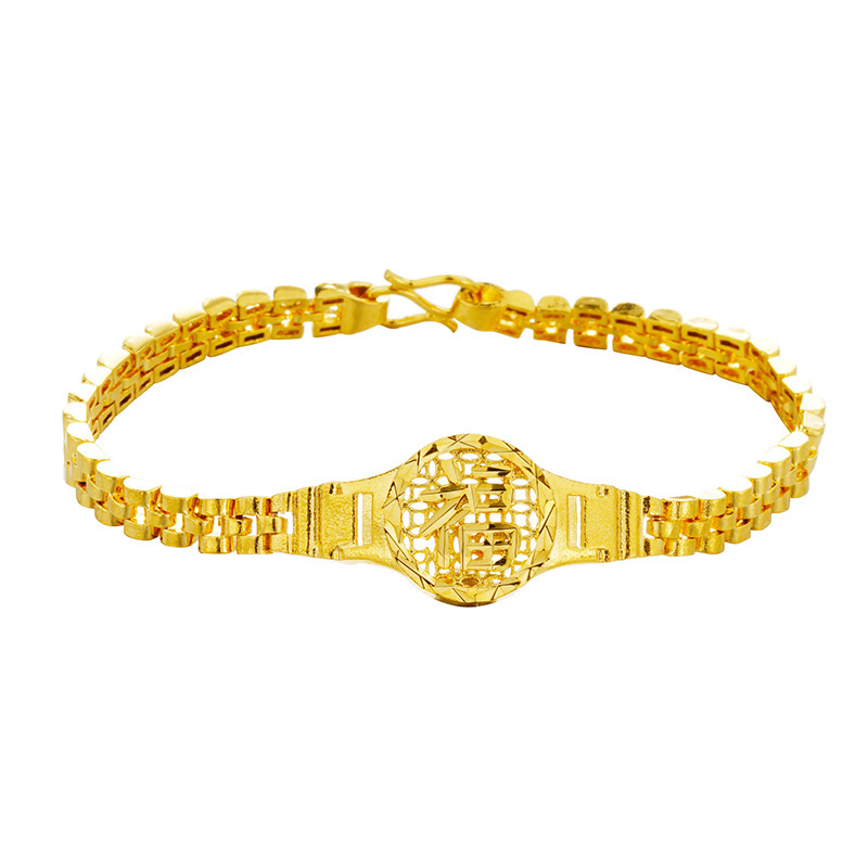 

VAMOOSY 2 Style Copper 24K Gold plating Women Bracelet BOHO River Gold Flower Bracelet Simple Peach Blossom Jewelry